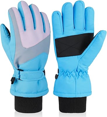 Snow gloves for children, waterproof winter gloves, winter ski gloves for children, thick and hot outdoor gloves for children, sport, skiing, cycling, running 4-7 years (Cyan).. DIAYTAR NIGERIA: Your one-stop e-commerce destination with affordable prices and nationwide delivery in 5-8 days.