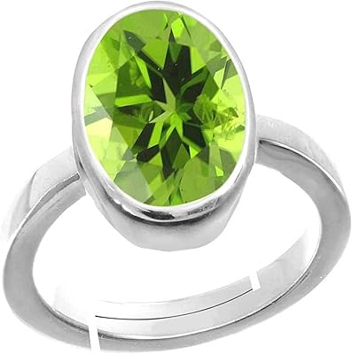 Ring in natural green peridot, silver plated peridot ring, gift for loved ones, ring with unisex birth stone of Jewels hub, precious stones, without precious stones.. DIAYTAR NIGERIA: Your partner in affordable e-commerce with dependable delivery across Nigeria.