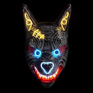 LED wolf mask for Halloween, luminous cosplay mask, scary wolf mask for Halloween celebration, night show for adult children and men.. Navigate through thousands of products at pocket-friendly prices with DIAYTAR NIGERIA's easy-to-use platform.