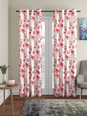 Two polyester door curtains with an abstract 3D pattern, 116 x 210 cm, Bordeaux, Home Sizzler.. DIAYTAR NIGERIA makes online shopping accessible to all with budget-friendly prices and reliable delivery.