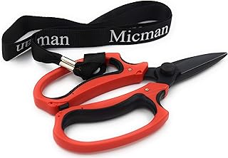Professional quality Micman florist scissors, steel blade with high carbon content with teflon coating and red ergonomic handle. Florist shears are ideal for floral composition, cut, plants and gardening clips.. Discover shopping made effortless with DIAYTAR NIGERIA's comprehensive platform and quick shipping.