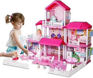 Vibe Fire doll, construction toys, dream house model, home accessories, mobile slides, pets and dolls, doll home for party games, gift for boys and girls (11 rooms) (7 pieces).. You deserve better shopping — choose DIAYTAR Nigeria today.