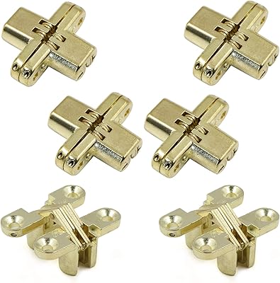 Hinge of Croissance Hinge Cross Handpea with hidden joint - Lot of 6 Invisible folding door hinges in 180 ° zinc alloy for door of cabinet of kitchen kitchen cabinet.. Discover a world of affordable shopping with DIAYTAR NIGERIA's vast marketplace delivered to you in days.
