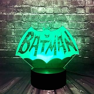 Lamp with justice logo League dc Batman, 3D optical LED night light for boy room, table decoration, vacation, birthday, Christmas for children.. Discover shopping made simple with DIAYTAR NIGERIA's comprehensive platform and nationwide delivery service.