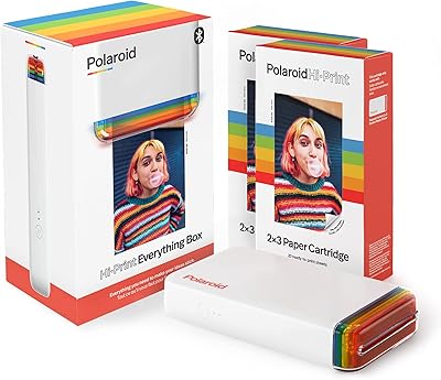 Paper set and Polaroid Hiprint printer - Bluetooth pocket photo printer + double paper pack (40 sheets).. DIAYTAR NIGERIA redefines convenience with our vast product selection and swift nationwide delivery.