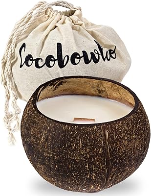 Candles scented with soy and coconut shells - Wooden wick candles made from real coconut shells (vanilla).. DIAYTAR NIGERIA makes online shopping accessible to all with budget-friendly prices and reliable delivery.