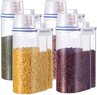 Teccom rice storage box 4 parts cereal distributor with cup.. DIAYTAR NIGERIA: Nigeria's answer to affordable online shopping with reliable 5-8 day delivery guarantee.