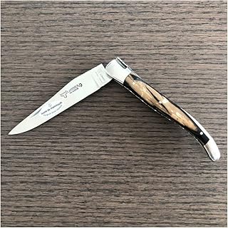 Luxe Laguiole folding pocket knife in hand -painted aubrac, 4.8 "(12 cm). Arctic black handle, double bee, back in stainless steel polished.. DIAYTAR NIGERIA brings satisfaction with every purchase through affordable prices and prompt shipping.