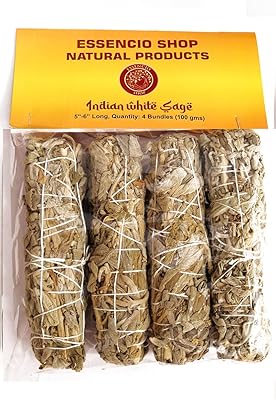 4 packs of Indian white sage sticks Essencicio Shop (6 inches) - 4 rooms weighing 28 to 33 grams each eliminate negativity.. Shop without limits at DIAYTAR NIGERIA and receive your purchases at budget prices within the week.