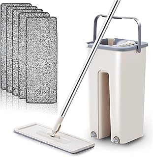 Flat Vadrouille and Bood, Plate Hands Free Vadrouille and Bood with 5 Tampons of Reusable Microfiber Vadrouille adapted to all floors.. DIAYTAR NIGERIA connects you with thousands of products at competitive prices, delivered within a week.