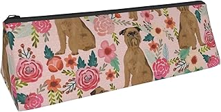 Sirène style triangular pen pouch, fashion scales, multifunctional zipper pencil bag, children's or adult organizer, office gift idea (Brussels Griffon dog flowers).. Enjoy low prices, wide selections, and reliable delivery with DIAYTAR Nigeria.