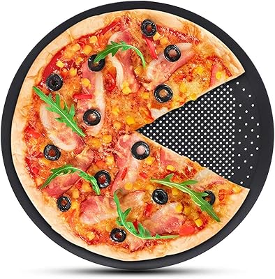 Pizza stoves with 12 -inch oven slots - Carbon steel non -stick pizza plate perforated round hob for home kitchen.. Shop with confidence at DIAYTAR NIGERIA, where affordability meets reliability in less than 8 days.