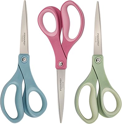 Fiskars 154090-1029 Softgrip scissors for adults in titanium, 8 inch, pack of 3 colors.. Your digital shopping companion, DIAYTAR NIGERIA offers exceptional value with delivery in less than 8 days.