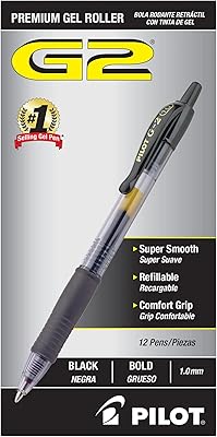 Retractable gel ink pill pilot g2 deluxe, wide point, black ink, 1 dozen package (31256).. From fashion to electronics, DIAYTAR Nigeria brings it all to your doorstep — fast, easy, and affordable.