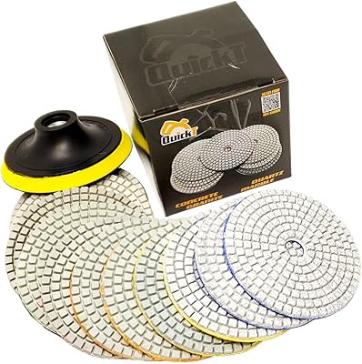 Quick-T PPW701E Polishing kit by wet sanding quartz marble granite 4.5 "Wet diamond polishing kit for polishing by wet grinders, includes a bench guide and a video.. Discover why millions choose DIAYTAR for affordable online shopping with delivery in just 5-8 days.