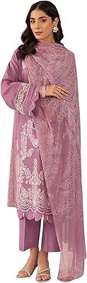 2-piece embroidered costume not sewn Summer lawn-42301546 single size Dusty.. DIAYTAR NIGERIA: Where shopping is easy, prices are low, and delivery is just days away.