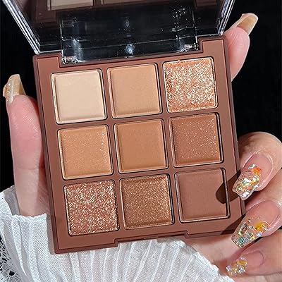 Pallet of light brown eyeshadows 9 colors in a palette of long -lasting brown eyeshadows, matt, highly pigmented and natural appearance, suitable for travel for women and girls.. From fashion to electronics, DIAYTAR Nigeria brings it all to your doorstep — fast, easy, and affordable.