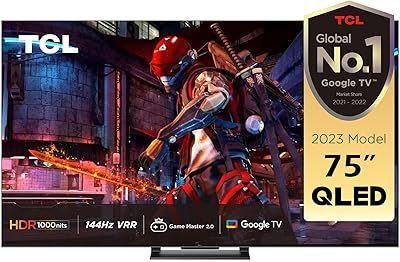 Intelligent TV TCL 75 inch 4K Ultra HD QLED, Google TV with hands-free voice control, Game Master 2.0, Dolby Vision IQ-ATMOS, HDR 1000 Nits, Improved Imax, VRR 144 Hz, model 2023, 75c745.. Reliable delivery, all over Nigeria — that’s DIAYTAR Nigeria promise.