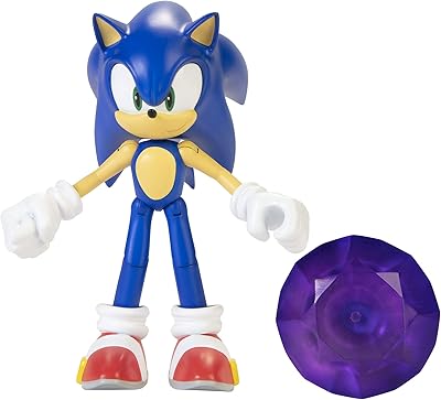 Sonic the Hedgehog Figurine Sonic 4 inch with Emerald Chaos Accessory.. Experience budget-friendly shopping at DIAYTAR NIGERIA, Nigeria's premier online marketplace with quick delivery.