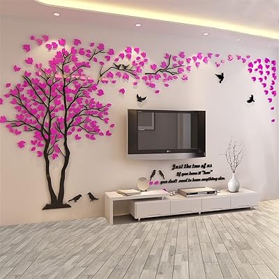 3D DIY Acrylic Tree Mural Stickers Crystal For TV Living Room Decoration Decoration.. DIAYTAR NIGERIA: Where smart shoppers find everything they need at prices they can afford.