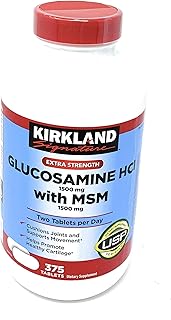 Kirkland Signature Glucosamine HCI Extra forte 1500 mg with MSM 1500 mg 375 tablets.. Experience retail satisfaction with DIAYTAR NIGERIA's comprehensive platform and prompt shipping service.
