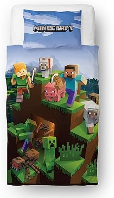 Minecraft's official single bed set for children | Reversible bedroom in design.. DIAYTAR Nigeria delivers happiness in 5–8 days, no matter what you buy.