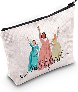 Bwwk Top Broadway Angelica, Eliza and Piggy makeup bag, gift for music lovers, zipper bag for women and girls, supply, cosmetics case.. DIAYTAR NIGERIA: Where every purchase is affordable and delivery is always within a week.