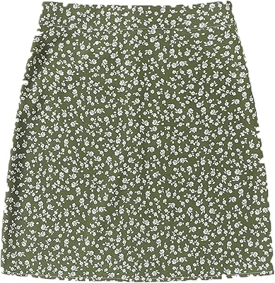 Yildex short skirt, vintage summer print floral mini skirt women thin fashion high size a-ligne hip package short skirts (color: hortel, size: m).. Shop with confidence at DIAYTAR NIGERIA, offering thousands of products with budget-friendly shipping.