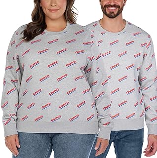 Kirkland Signature Costco Wholesale Round Collar Sweatshirt in fleece with unisex logo, gray, medium/high woman, gray, m-l.. Experience the joy of discovery with DIAYTAR NIGERIA's vast catalog and nationwide affordable delivery.