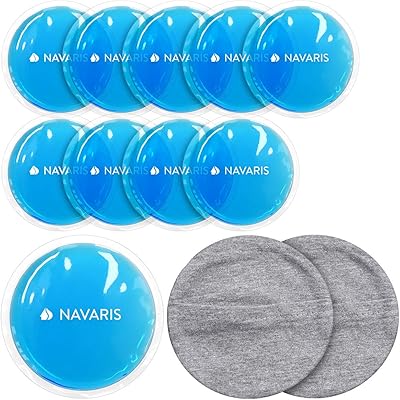Round ice cream pocket Navarise - Set of 10 mini reusable packets for hot and cold use.. Shop with ease at DIAYTAR NIGERIA and enjoy our extensive product range delivered at affordable rates.