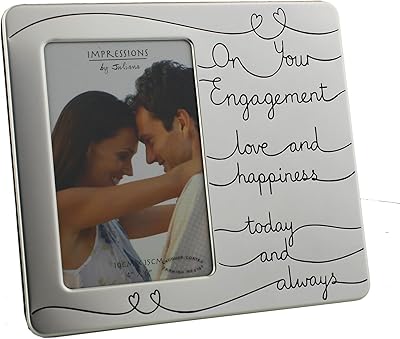 On your engagement photo frame - 4 "x 6" - FS552 - New.. Get the deals you love and the delivery speed you need at DIAYTAR Nigeria.