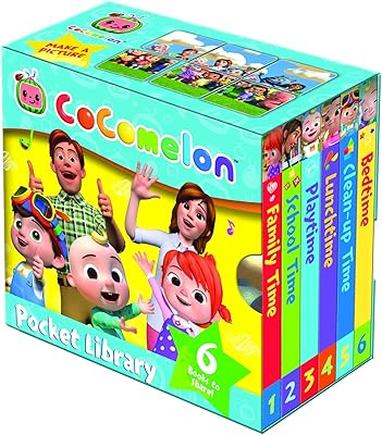 Official Pocket Library Cocomelon: 6 little books on JJ, family and friends - perfect for preschool children!.. No stress, no delays — DIAYTAR Nigeria is your trusted shopping partner.