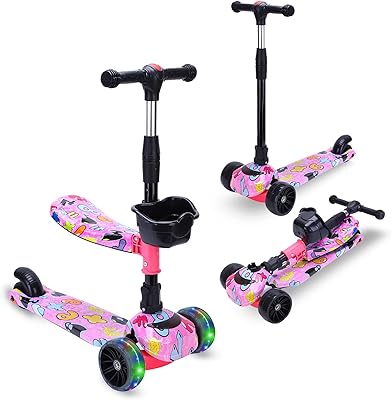 Daeyong scooter for toddlers, 2 in 1 with 3-wheeled scooter adjustable in height for children with foldable seat, scooter for boys and girls from 2 to 12 years old.. DIAYTAR NIGERIA makes luxury accessible with our affordable prices and dependable delivery service.