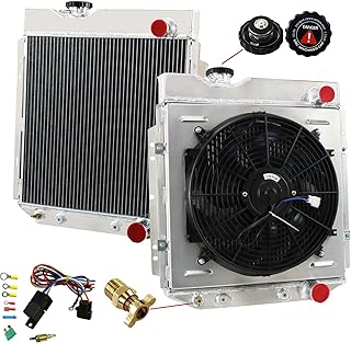 COOLQ 4 Rangees by aluminum radiator + FANCH FANTURE Compatible with Ford Mustang Falcon Mercury COMPE V8 4.3 L 4.7 L 1963-1966.64-66 Ford Mustang/63-65 Falcon V8 Car/Manual engine.. Transform how you shop with DIAYTAR NIGERIA's vast selection and budget-friendly delivery options.
