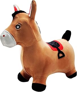 Inflatable jumping horse, included hand pump, safe and durable plastic, brown, bgp050.. Your everyday shopping companion, DIAYTAR NIGERIA offers unbeatable value with nationwide delivery.