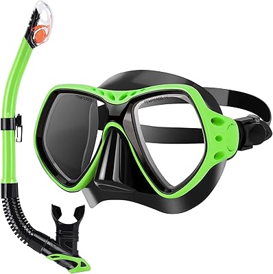 Set of dry Tuba Vawater, diving mask with open vision at 180 degrees with anti-fog sorner in tempered glass, scuba diving mask, diving equipment for adults and young.. DIAYTAR NIGERIA connects you with thousands of products at competitive prices, delivered within a week.