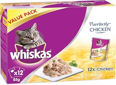 Moid food perfectly whiskas for cats of 1 year old and more, chicken food with flavor bag bag to keep the food fresh, made with high quality ingredients, for complete nutrition, 12 x 85 g package.. Experience the simplicity of DIAYTAR NIGERIA's extensive marketplace with delivery within 8 days.