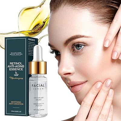 Retinol anti-aging serum, cream serum to smooth fine lines and lighten the skin, stimulate skin collagen, hydrate and plump the skin, anti-wrinkle facial serum for post-acne marks and skin texture (17 ml).. Your shopping journey simplified with DIAYTAR NIGERIA's vast selection and budget-friendly shipping.