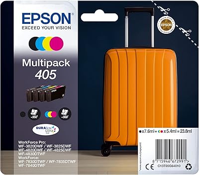 Authentic Epson Multipack of 405, 4 color ink cartridges, ultra dura-brite ink, ready for Amazon Dash replenishment.. Shop with ease at DIAYTAR NIGERIA and enjoy our extensive product range delivered at affordable rates.