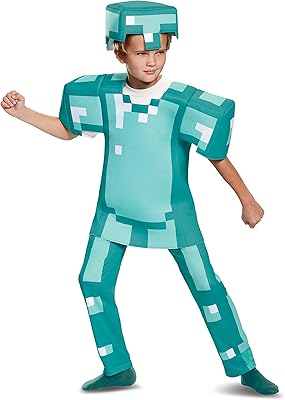Minecraft Deluxe - Blue Minecraft armor costume, size S (4-6).. DIAYTAR NIGERIA combines the largest product selection with affordable prices and reliable delivery.