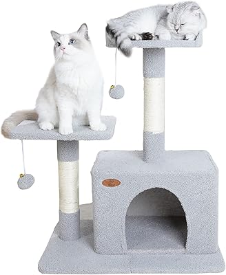 Ishop cat tree for interior cats, 30.3 inch cat house with large perch, spacious cave for kittens and adult cats with jump platform, gray.. DIAYTAR NIGERIA: Your trusted e-commerce partner with extensive product choices and affordable delivery.