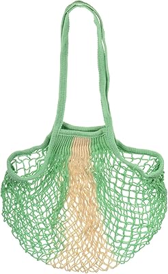 Sourcing Map Map in cotton net with long handle, reusable and washable to organize races, fruits, vegetables and races, beige, green and white, classic.. DIAYTAR NIGERIA: Making online shopping accessible with affordable prices and nationwide delivery service.