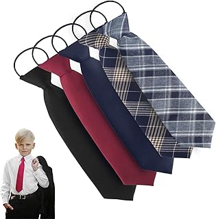 【5 Packages】 Adjustable t-t-tercelli plastic ties, pre-cravate without knot, collar accessories for children boys, wedding party, graduation, school, etc., single size.. Shop without boundaries at DIAYTAR NIGERIA, offering extensive variety at prices you'll appreciate.