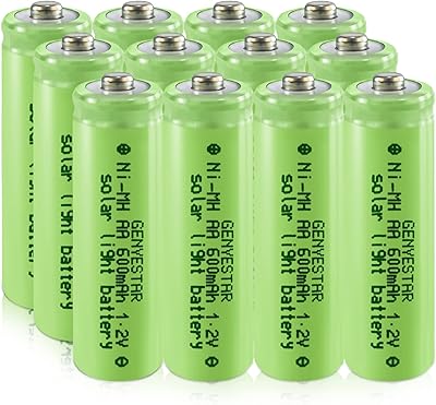 Double AA ANMH Rechargeable battery 1.2 V solar energy 1.2 V Rechargeable replacement battery 600 mAh 12 Pieces.. DIAYTAR Nigeria brings you closer to everything you need — fast delivery, low costs, and variety.
