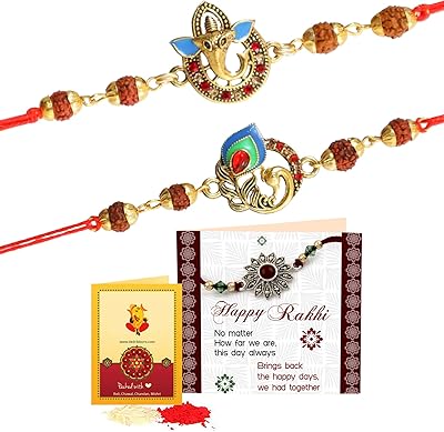 Set of 2 rakhi for brother with gift box | bhaiya.. Shop smart with DIAYTAR NIGERIA's vast selection and enjoy affordable shipping in just 5-8 days.