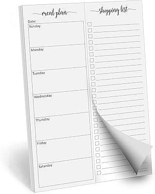 Magnetic meal planning table 321den, 5.5 "x 8.5", grocery list kit for meal plan, made in the United States, weekly menu plan with detachable racing list, refrigerator magnet, 50 pages perforated,.. DIAYTAR NIGERIA: Putting quality products within reach of every Nigerian through our affordable marketplace.