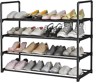 Sustainable metal shoe shelf at 4 levels, suitable for entrance and bedroom (4 levels).. DIAYTAR NIGERIA brings quality products to every corner of Nigeria at prices everyone can afford.