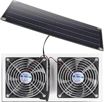 Fan kit with solar panel, Double Fan Enbai 10 W Missing resistant with 3.5 m cable for outside, small chicken coops, farms, hangars, animal shelters, window exhaust.. DIAYTAR NIGERIA combines extensive product options with budget-friendly prices, delivered in 5-8 days.