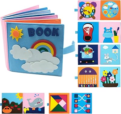 Montessori washable board for toddlers, 3D occupied board, book of fabric stories for baby for early learning, learning habits, developing knowledge, travel toys for boys and girls, book of sensory stories.. DIAYTAR NIGERIA: Where countless products meet affordable prices and reliable nationwide shipping.