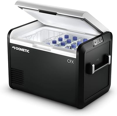 Dometic compressor car cooler, 55 -liter capacity, portable fridge and freezer, AC 12 V/DC 240 V up to 22 ° C, 48 -liter storage, distance temperature control option, black, CFX3 55 model.. No hassle, just shopping — DIAYTAR Nigeria delivers in under 8 days.